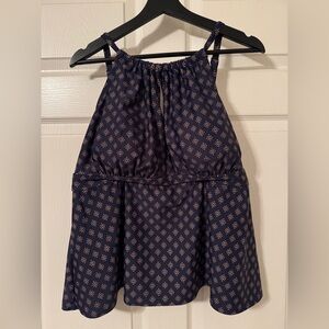 Kona Sol | EUC Navy and Gold Tankini Top Size 3X